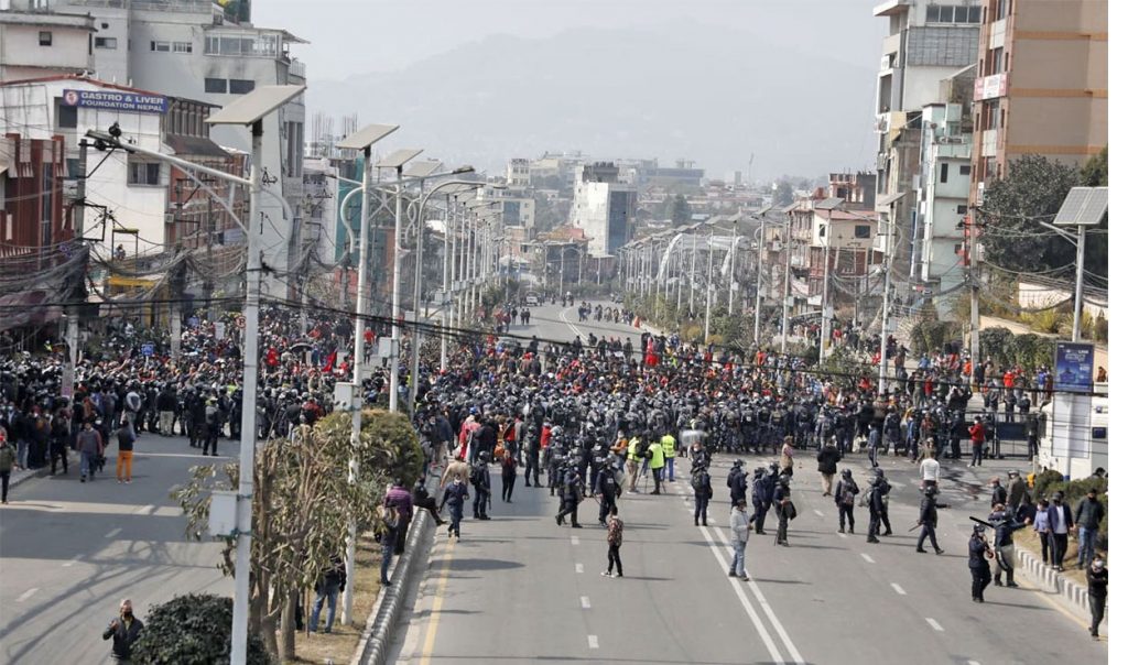 बन्दकर्ताको प्रदर्शनका कारण बानेश्वर क्षेत्र तनावग्रस्त