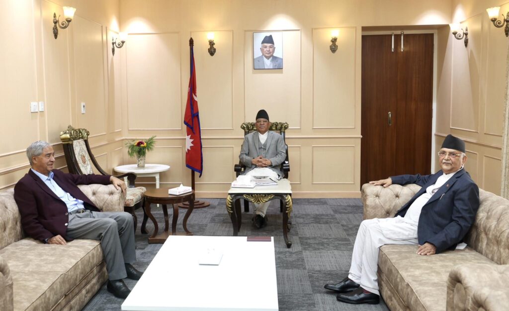 शीर्ष तीन नेताबीच बालुवाटारमा  छलफल