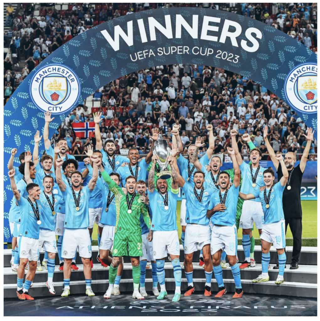 युइएफए सुपर कपको उपाधि म्यानचेस्टर सिटीलाई