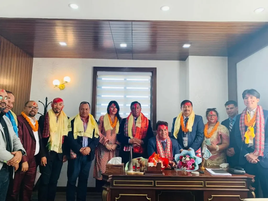 एनआरएनए चुनाव: विवादकै बिच डा. बद्री समूहले लियो शपथ