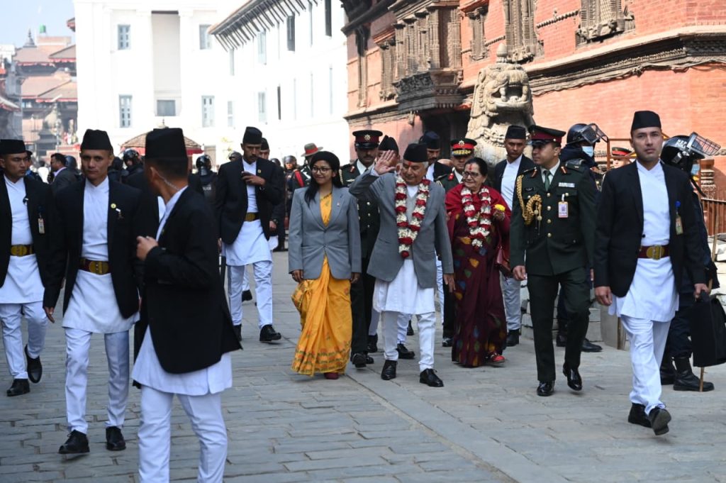 हनुमानढोकामा वसन्त श्रवण : सुनितादेखि राष्ट्रपतिसम्म सहभागी